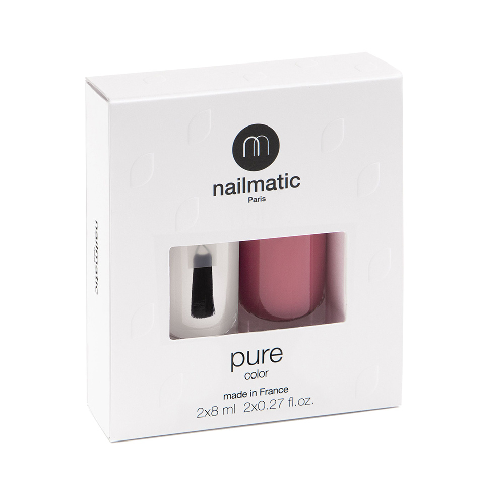 nailmatic PURE color duo BASE & TOP + NINON vernis à ongles biosourcé jusqu'à 84%