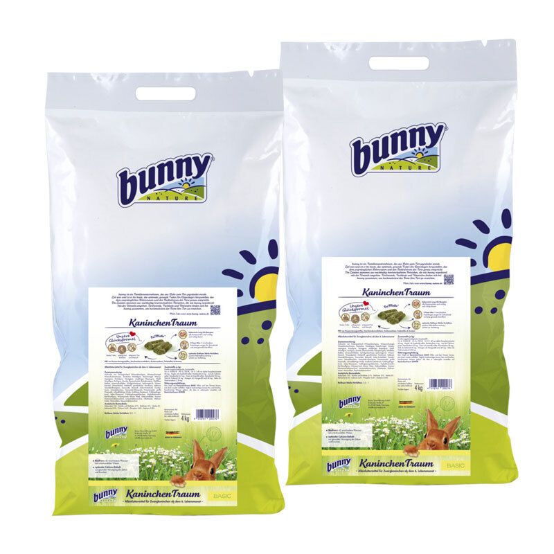 Bunny Hauptfutter Bunny KaninchenTraum basic 2x4 kg