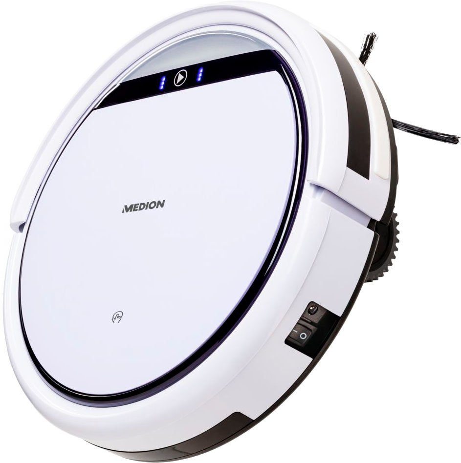 Medion® Saugroboter P12 MD 10065, 20 W, optimiert für Tierhaare und Allergiker, erweitertes Ersatzteilset