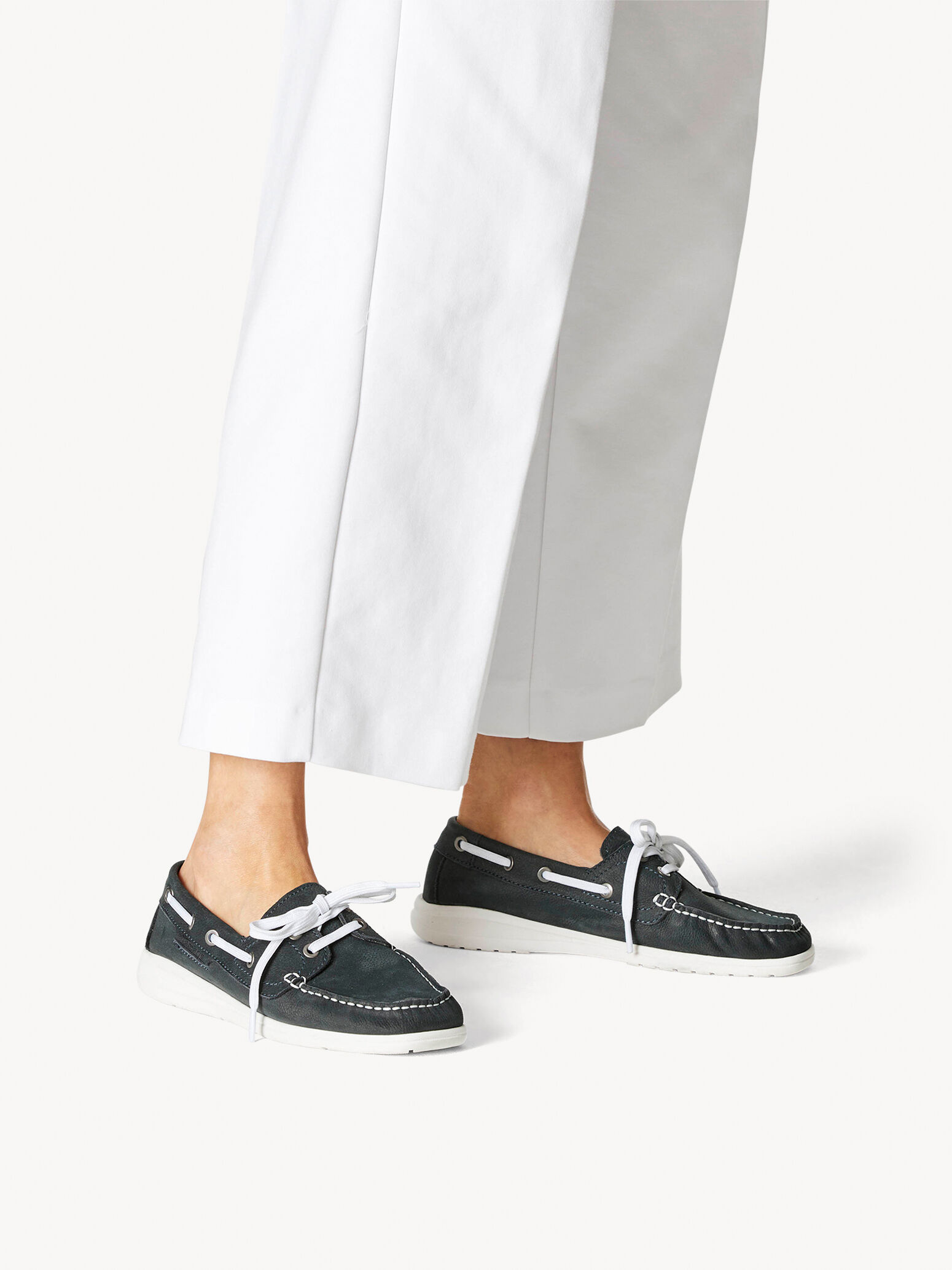 Mocassin en cuir - bleu