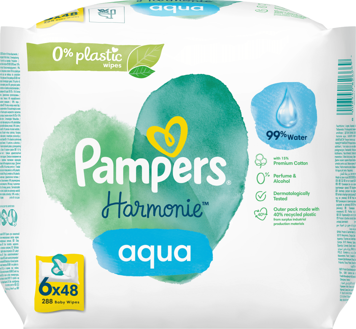 Feuchttücher Harmonie Aqua (6x48 St), 288 St