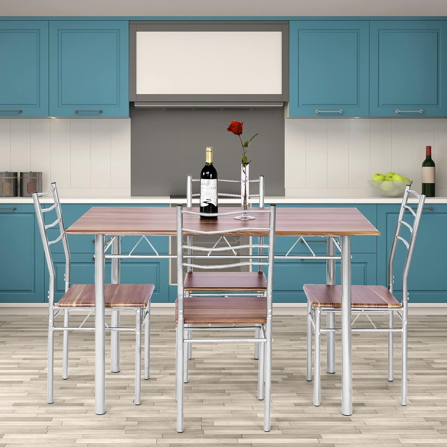 KOMFOTTEU Essgruppe Küchenmöbel, (Set, 5-tlg), für Esszimmer Küche