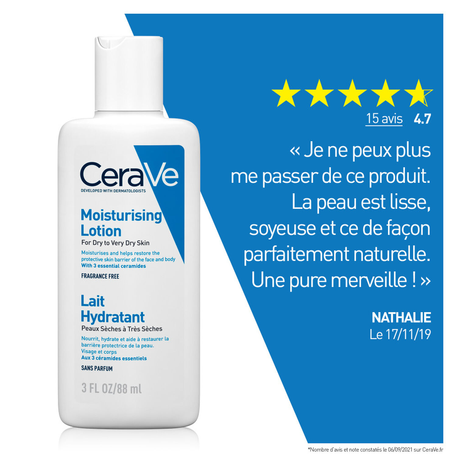 Cerave Lait Hydratant Peaux Sèches à Très Sèches