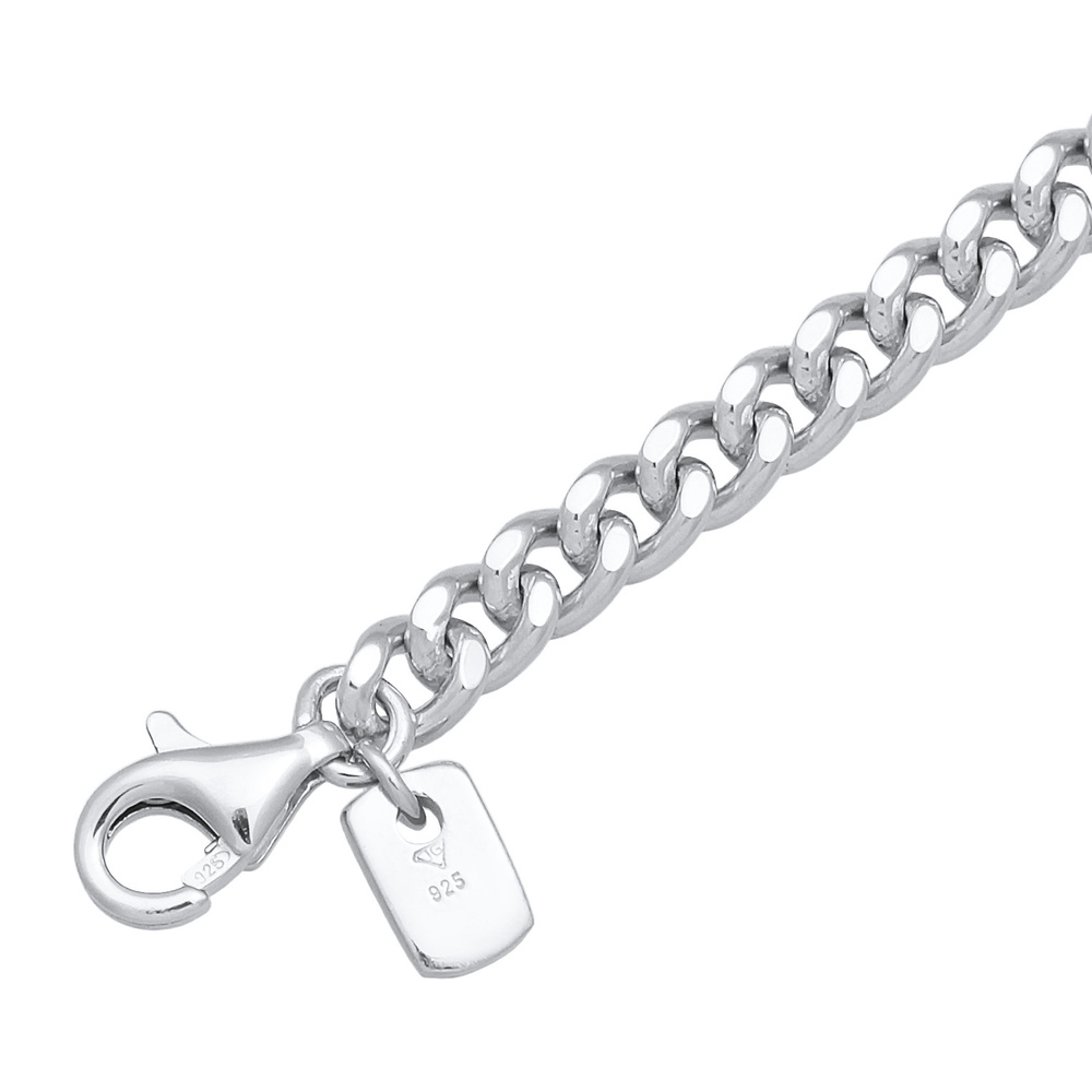 KUZZOI KUZZOI Bracelet Hommes Smile Emoji basique en argent sterling 925 Bracelet