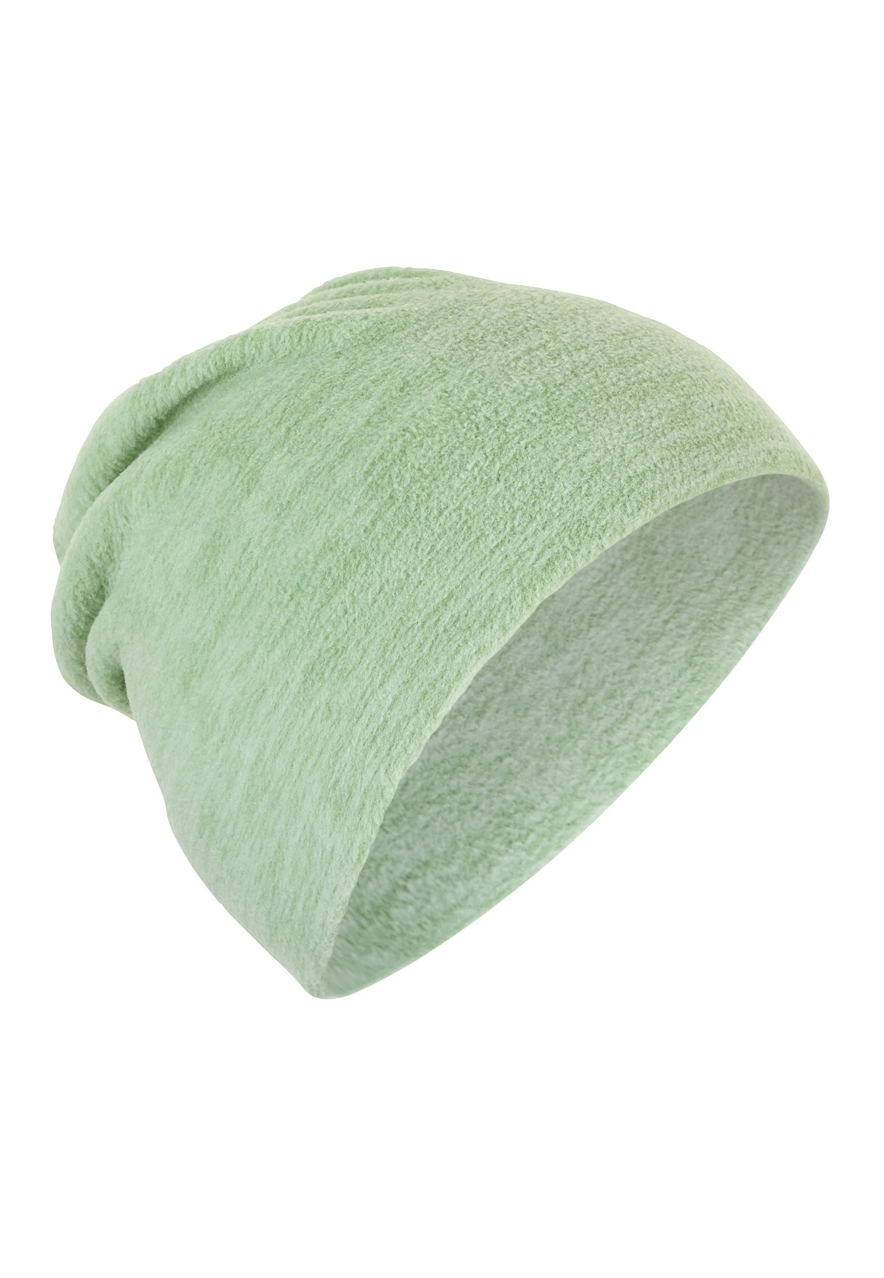 Slouch-Beanie aus Microfleece melange (recycelt)