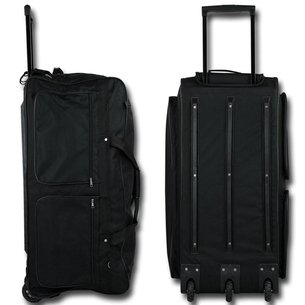 Reisetasche XXXL Trolleytasche 182L 3 Rollen schwarz Koffer, Trolley Rollkoffer Teleskopgriff Sporttrolley Tasche