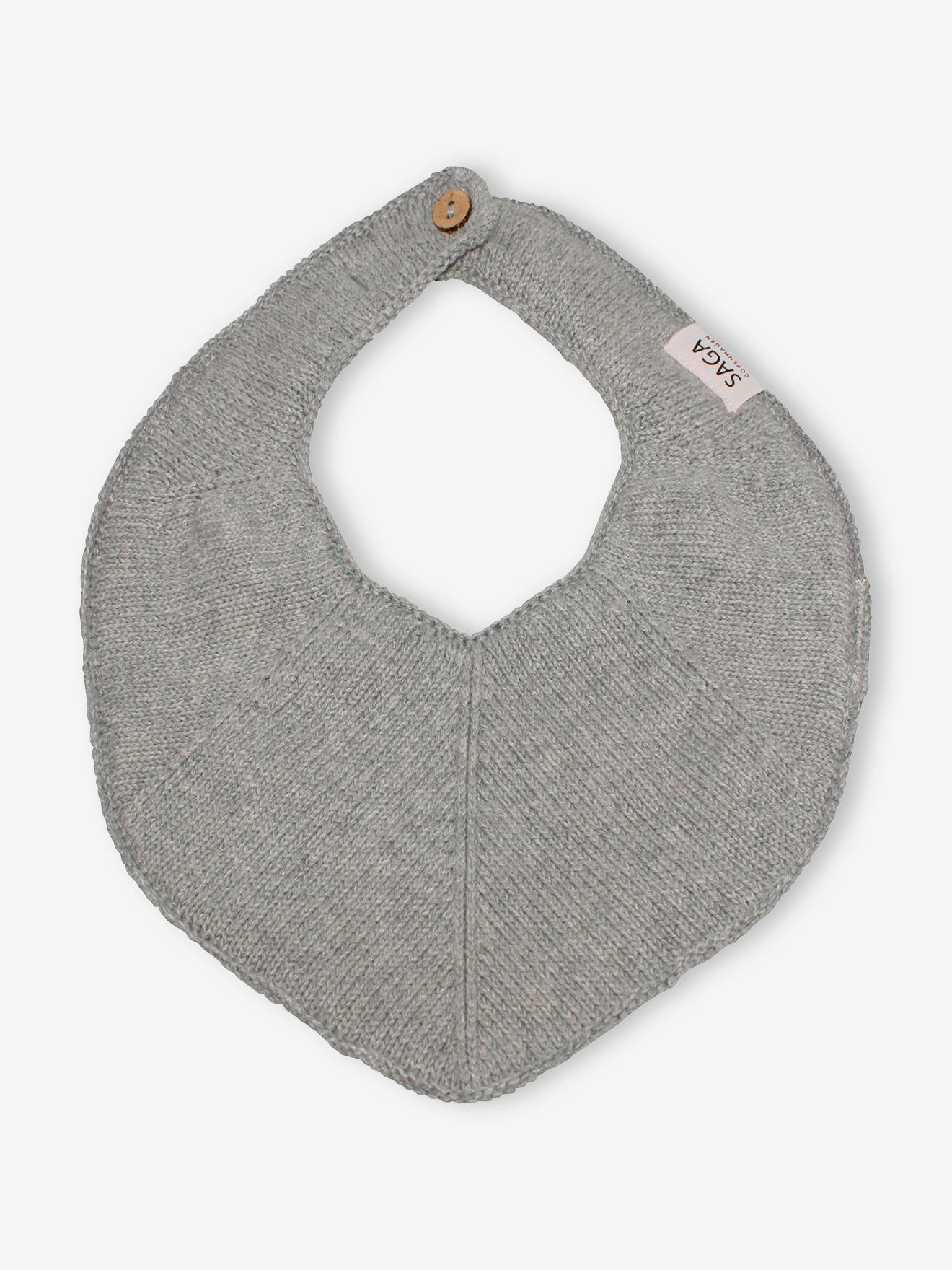 Bavoir de dentition SAGA Fjola en tricot bleu