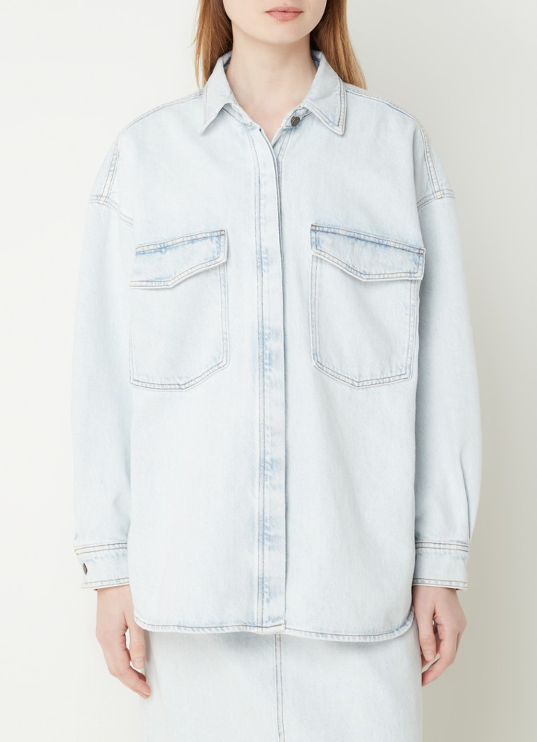 American Vintage Chemise oversized denim blouse with chest pockets
