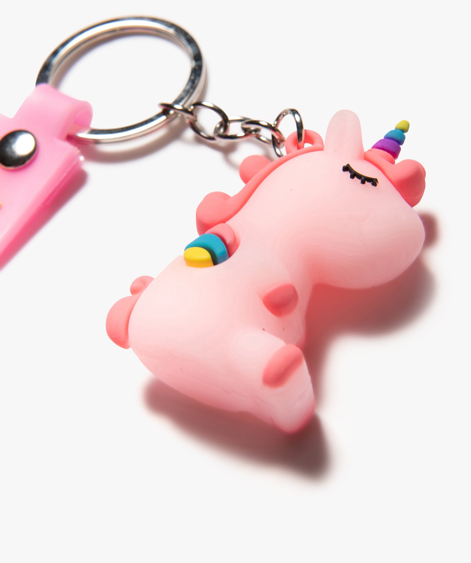 Porte-clé enfant avec dragonne et licorne rose | GEMO