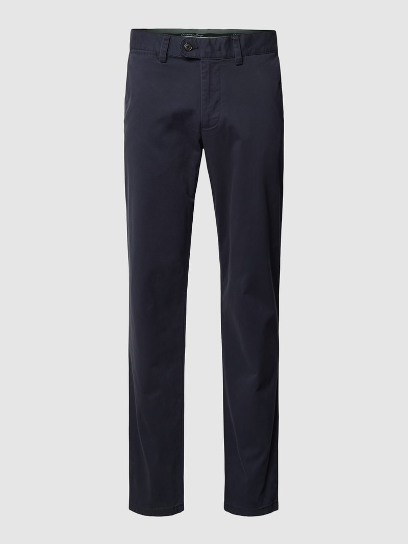 Chino mit französischen Eingrifftaschen in marineblau
