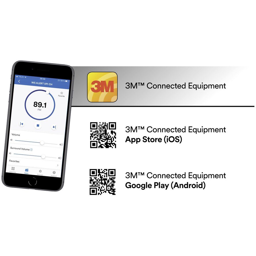 3M Peltor Gehörschutzstöpsel 3M Peltor WS ALERT XPI MRX21A3WS6 Kapselgehörschutz-Headset 30 dB 1 S