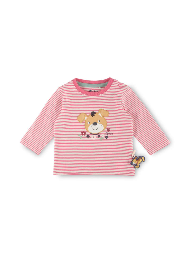 Sigikid Langarmshirt Funny Dog in Rosa/Weiß günstig kaufen