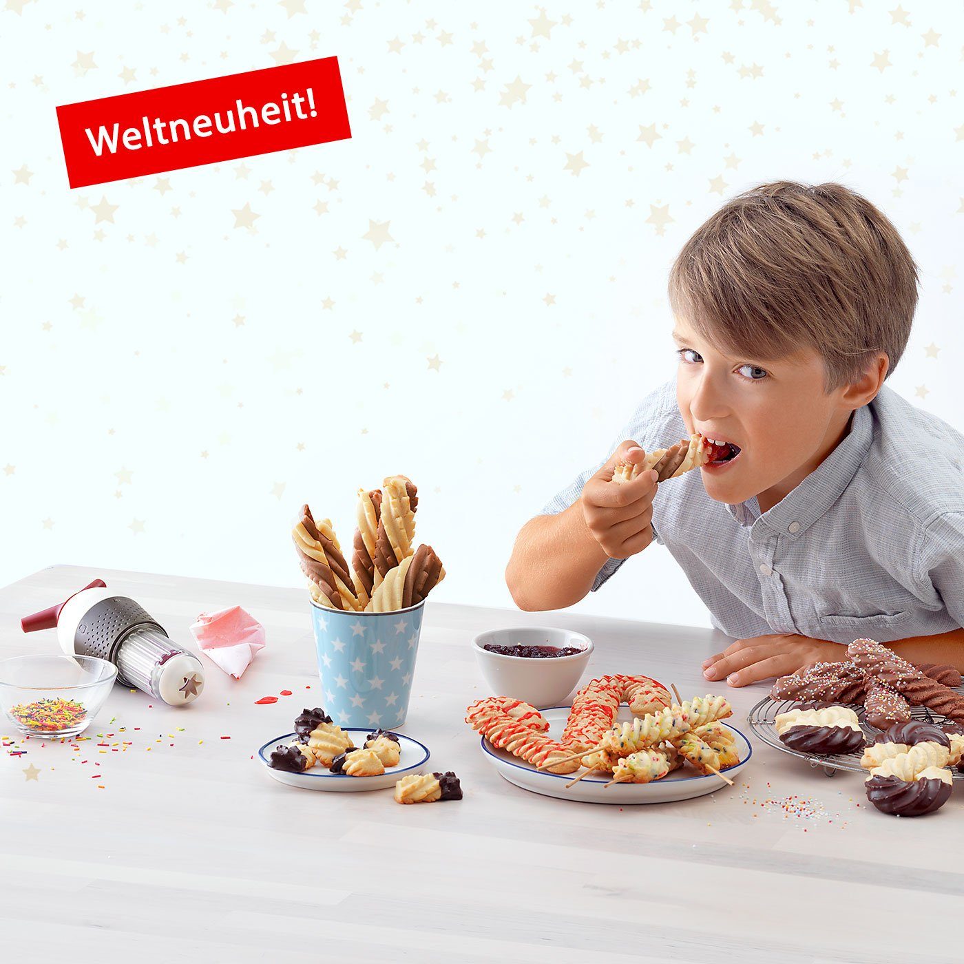 Betty Bossi Gebäckpresse Zwirbel-Presse Gourmet, hitzebeständig bis 80 Grad