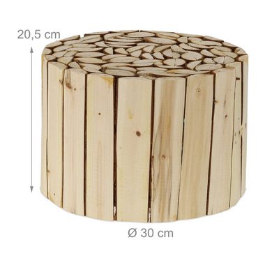 relaxdays Blumenhocker Naturbelassener Blumenhocker