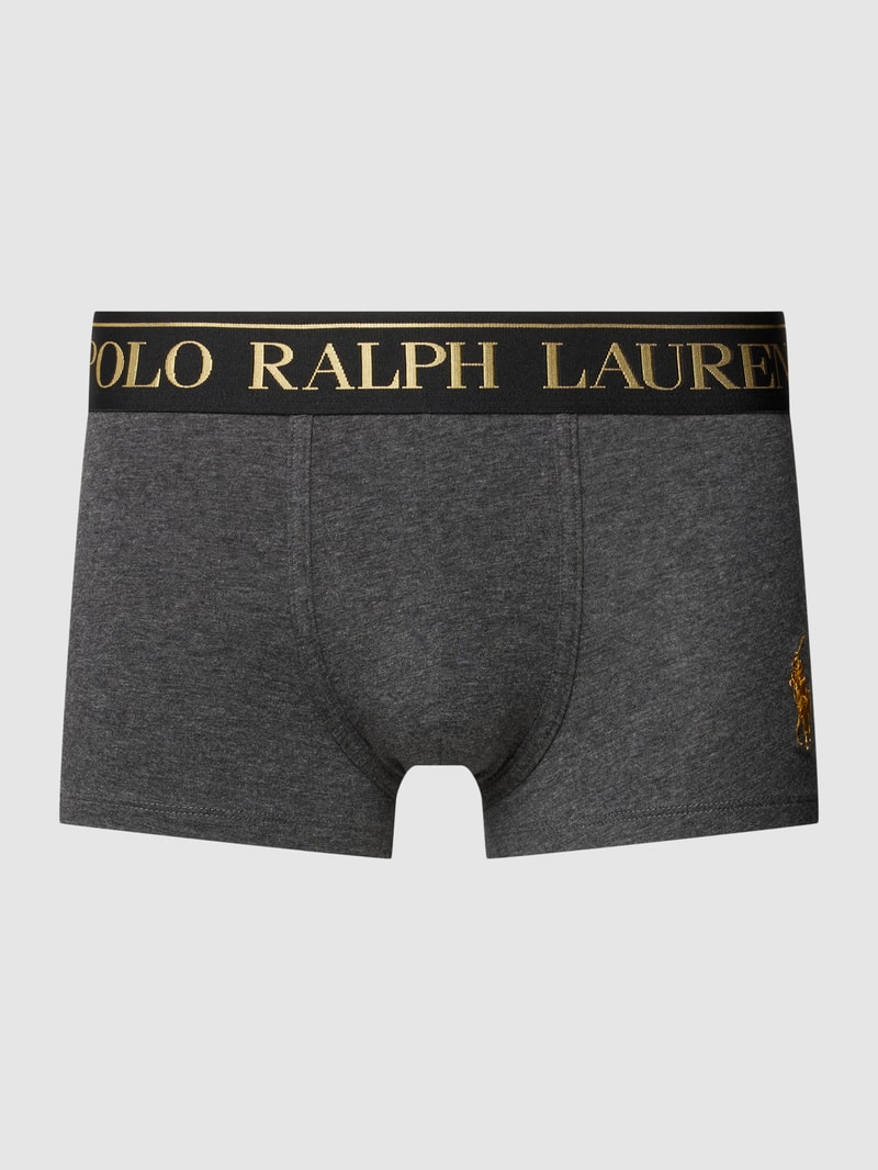 Trunks mit Label-Stitching in dunkelgrau