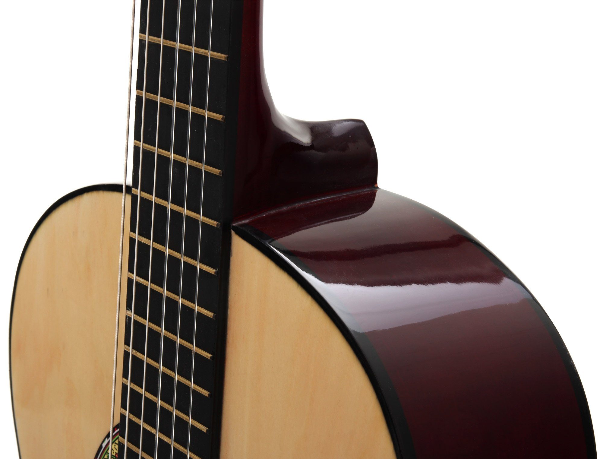 Classic Cantabile Konzertgitarre AS-851 Starter Set, 4/4, mit Gitarre, Tasche, Nylonsaiten, Schule, 3x Plektren und Stimmpfeife
