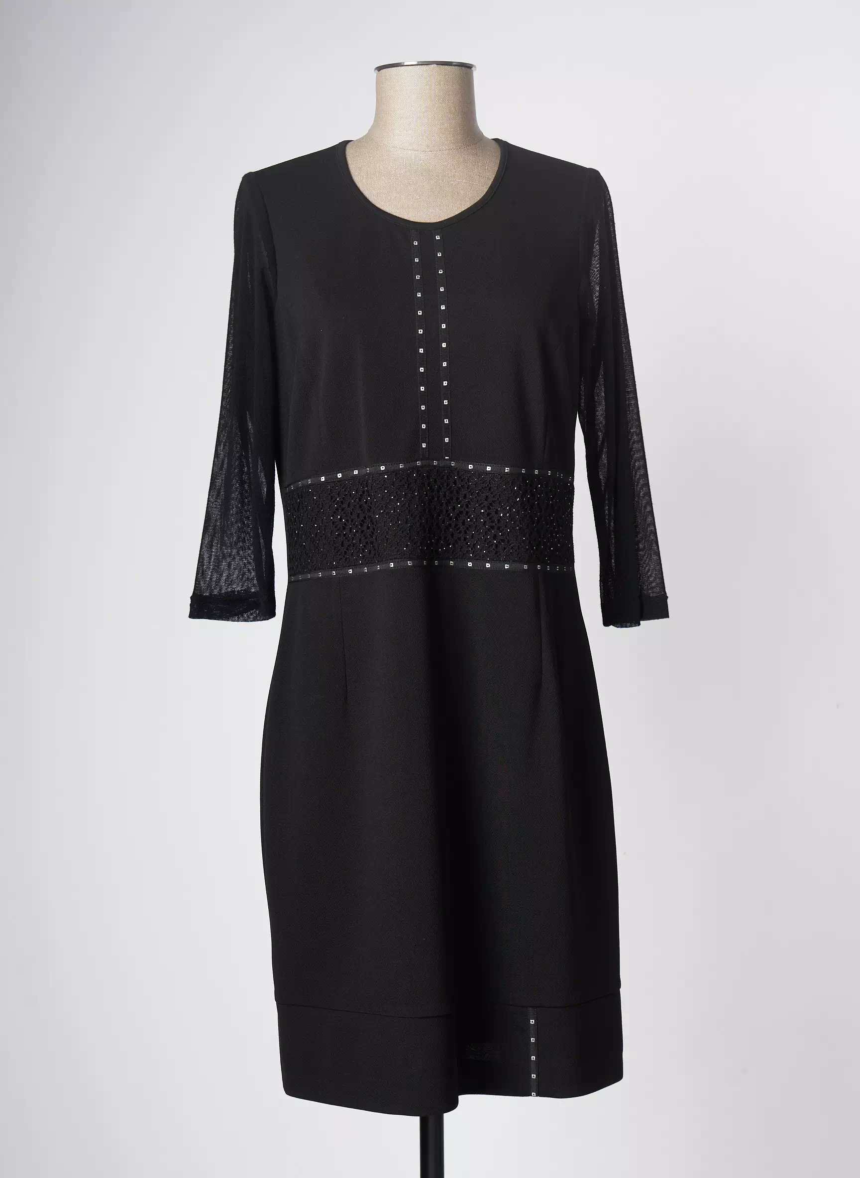 Meri Esca Robes Mi Longues Femme couleur noir