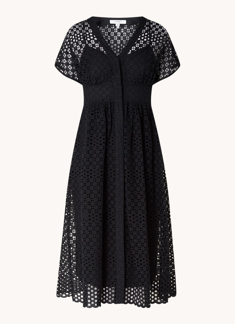 Bluză midi Vivienne cu broderie ajurata de la LKBennett