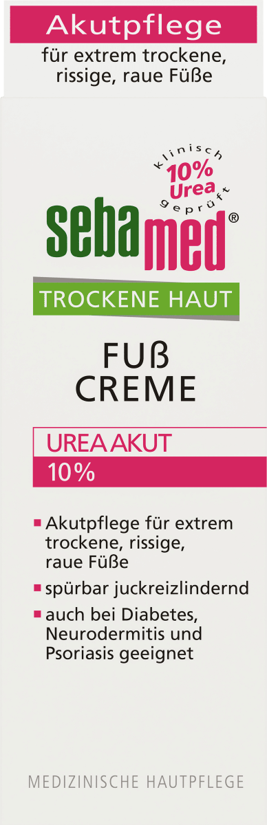 Fußcreme trockene Haut 10 % Urea Akut, 100 ml