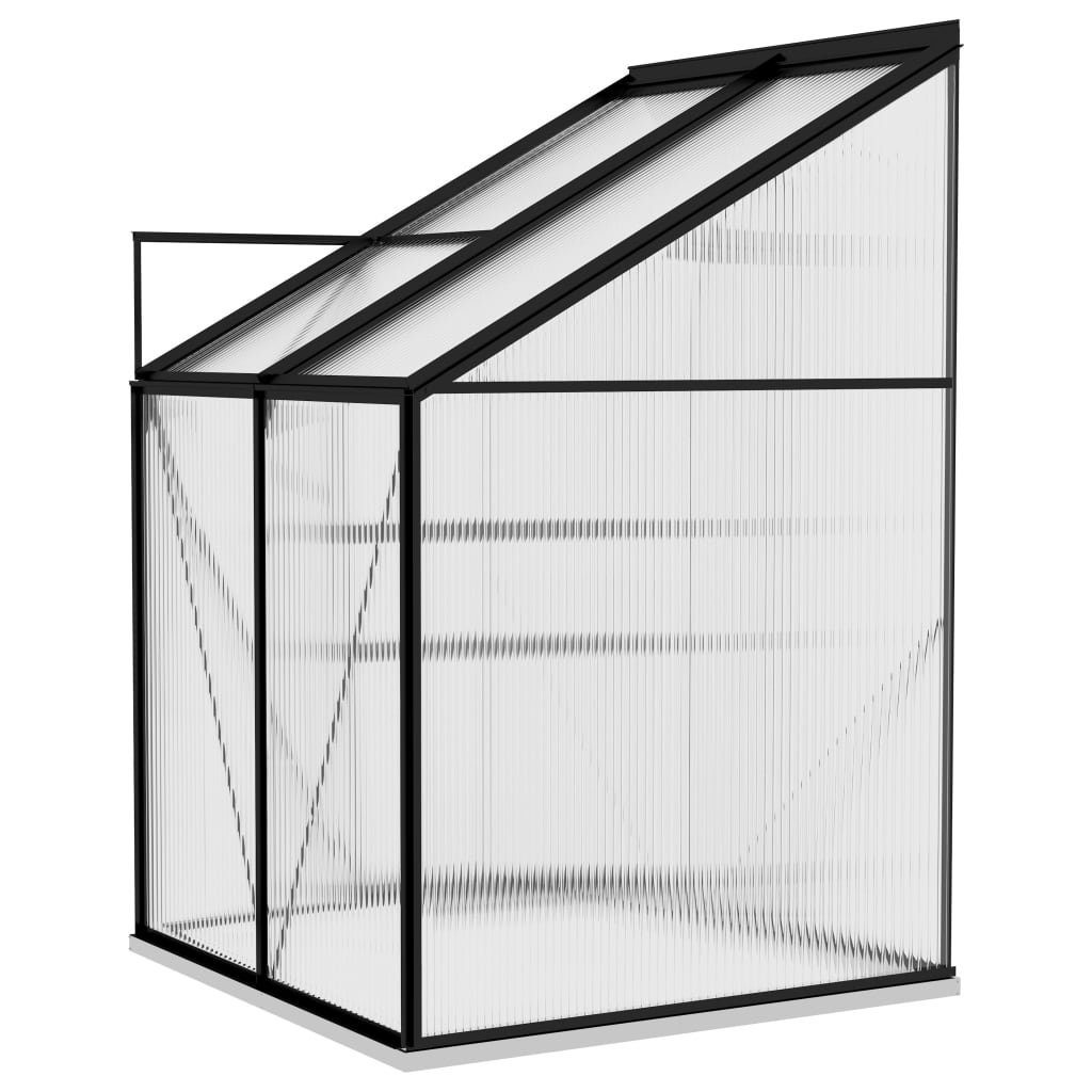 vidaXL Gewächshaus Gewächshaus Anthrazit Aluminium 2,7 m³