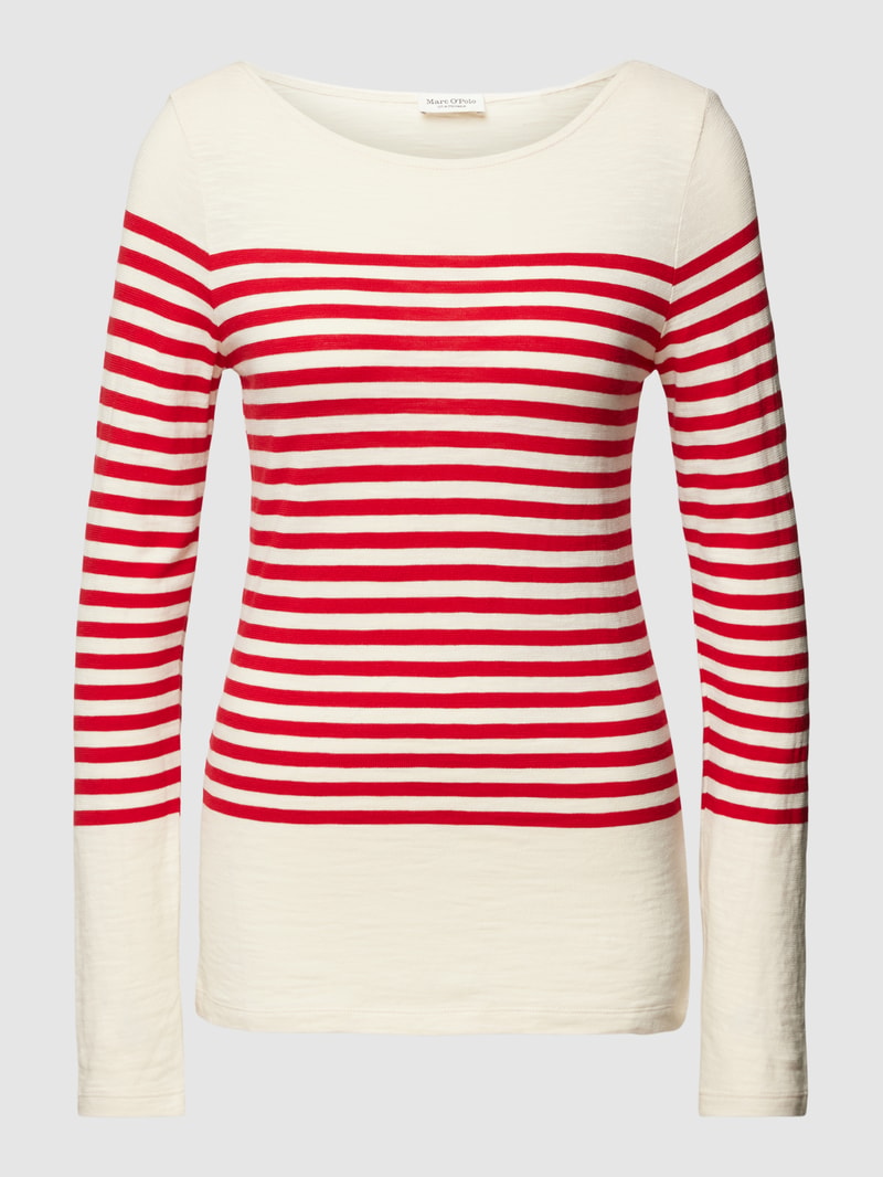 Strickpullover mit Streifenmuster in rot