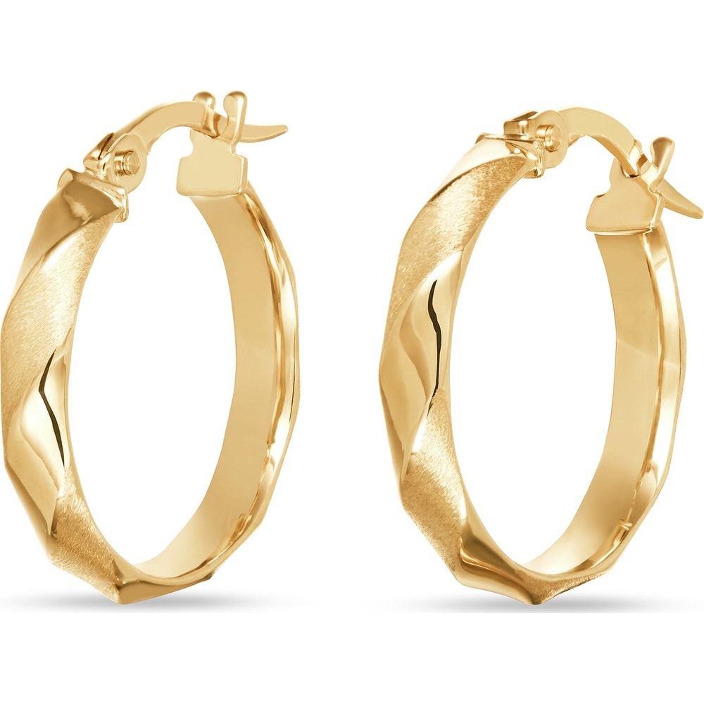 FAVS Créoles 375 Or jaune Boucles d'oreilles