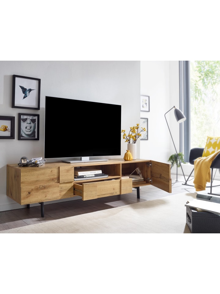 KADIMA DESIGN Lowboard | Eiche, 160x46x43cm, TV-Kommode, 2 Türen günstig kaufen onesize