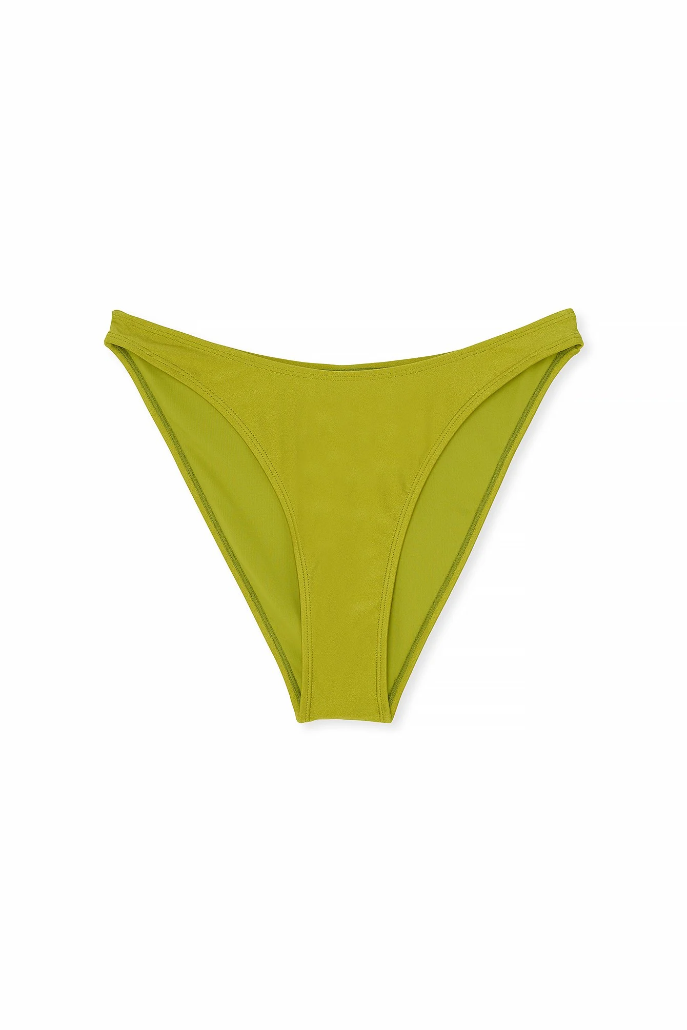 Glänzendes Bikini-Höschen mit hohem Schnitt