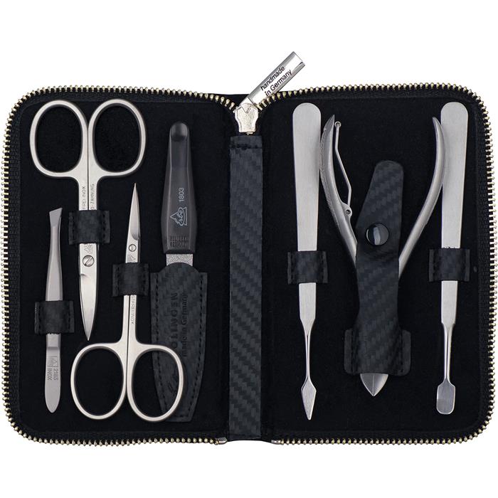Carbon Manicure-Etui, 7-teilig