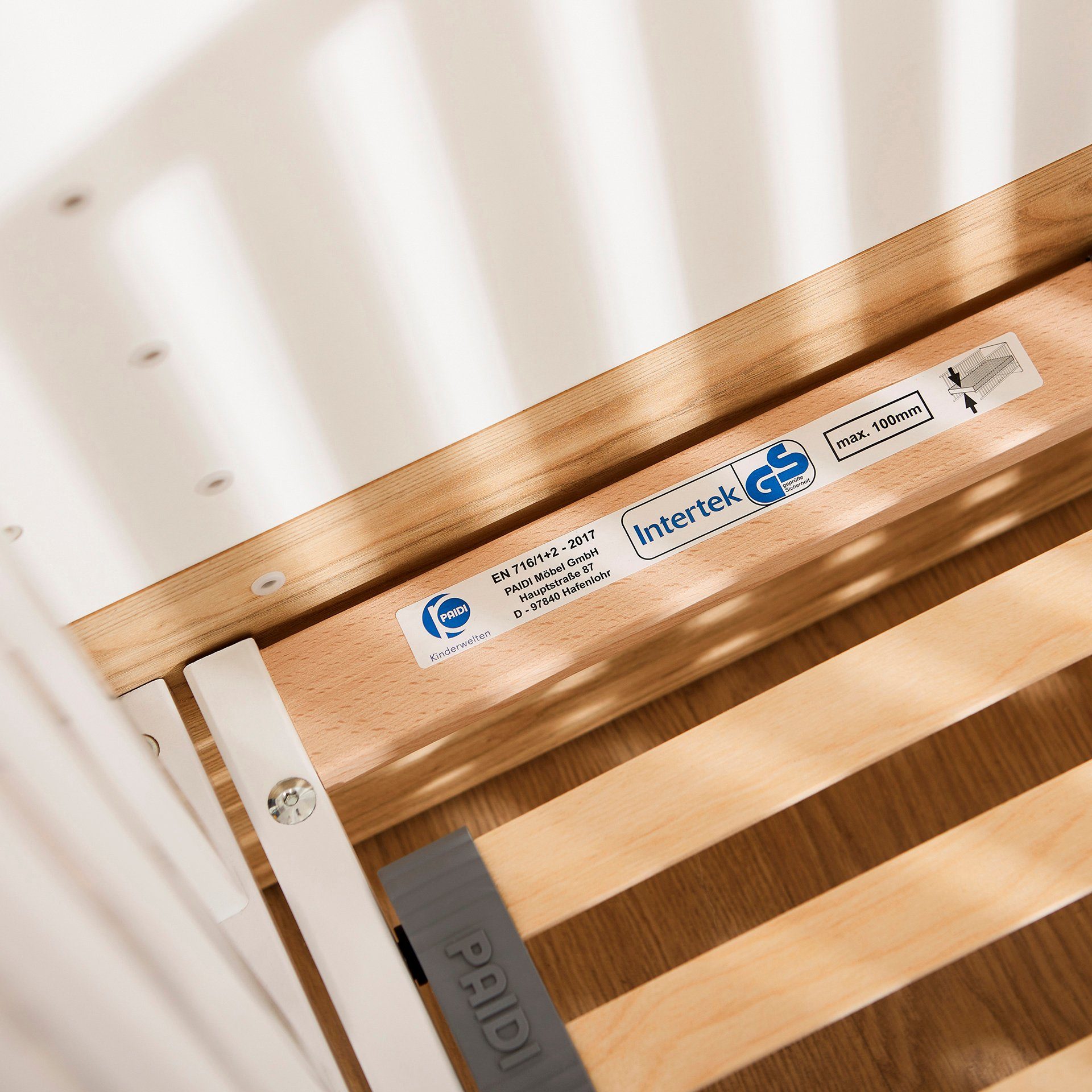 Steiff by PAIDI Babybett YOLANDA, 4-fach höhenverstellbar, mit Airwell® Comfort Federleistenrost
