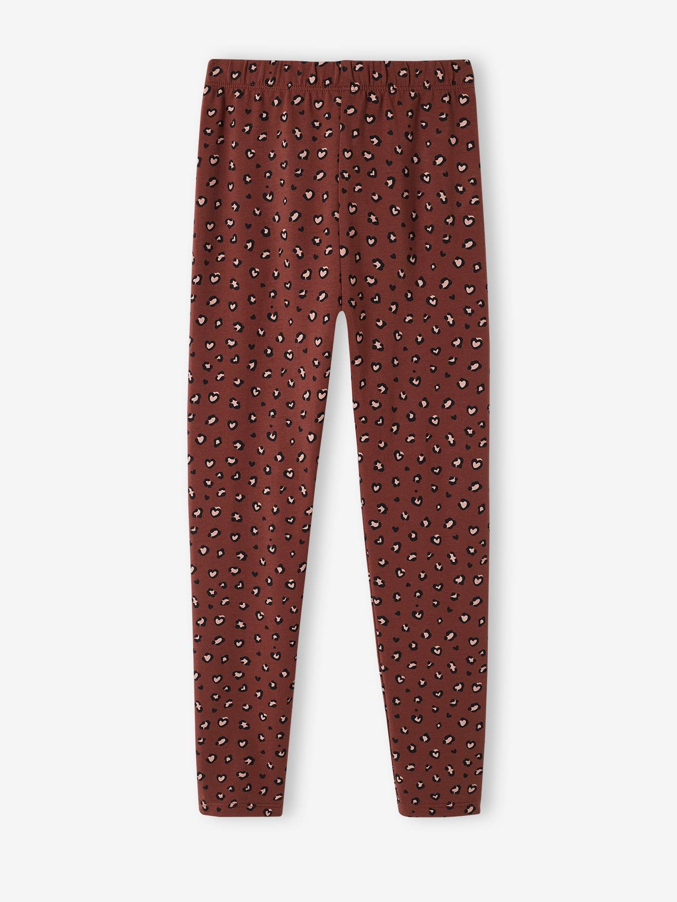 Legging fille imprimé vert de gris