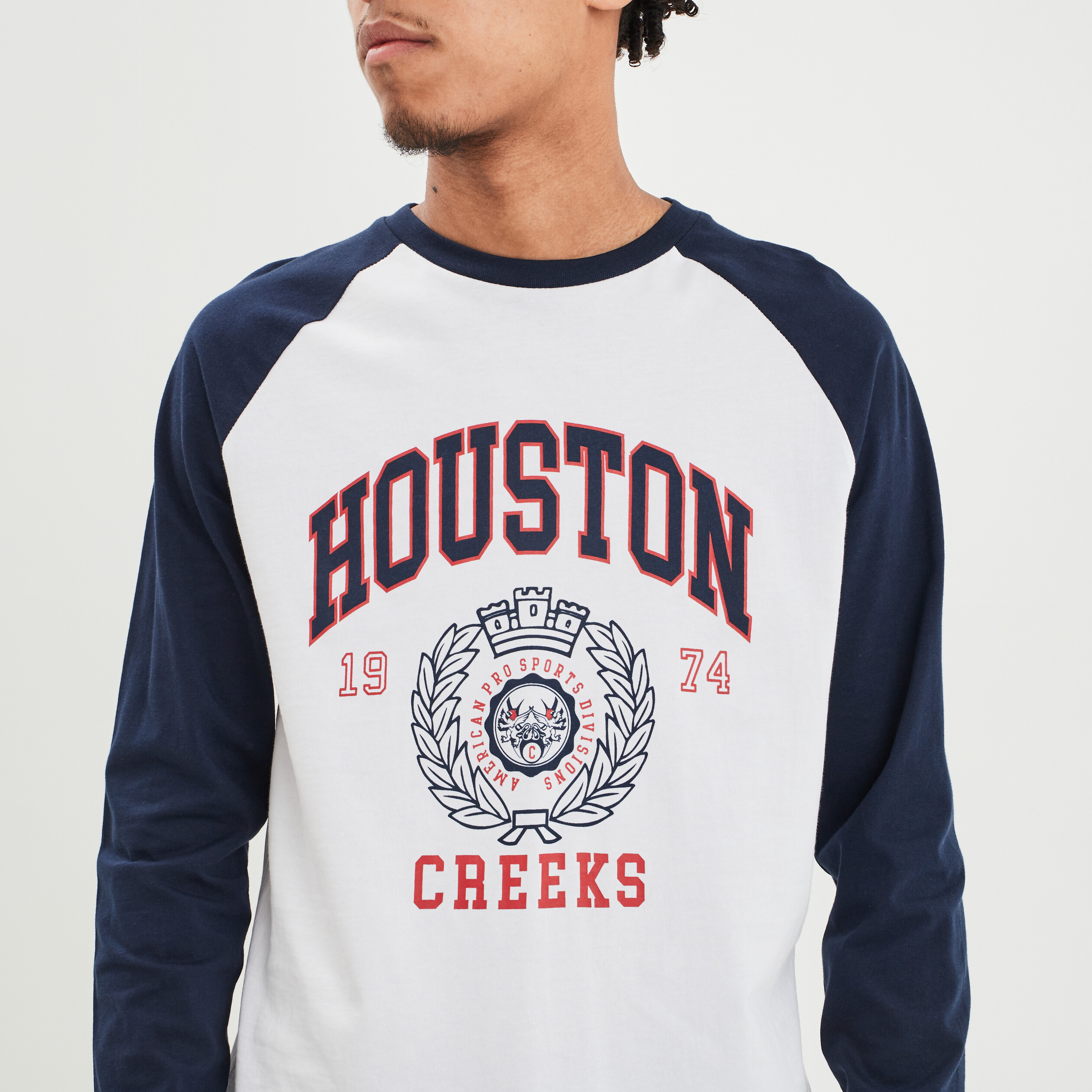 T-shirt manches longues Creeks blanc homme | La Halle