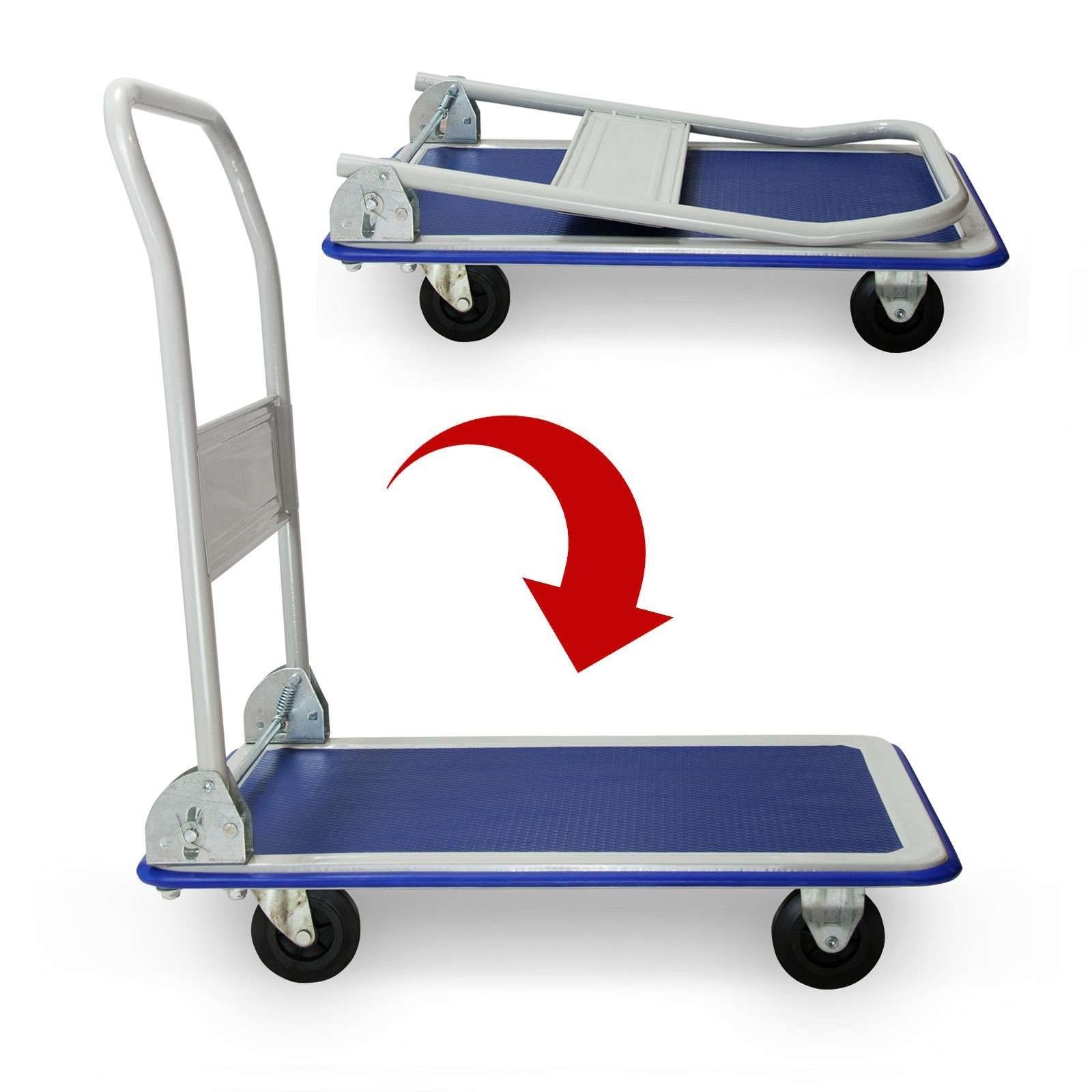 Grafner Transportwagen Grafner® Plattformwagen Tragkraft 150kg Transportwagen Lagerwagen Transportkarre in Premium Qualität, Transportfläche 82 x 47 cm, Tragkraft max. 150 kg