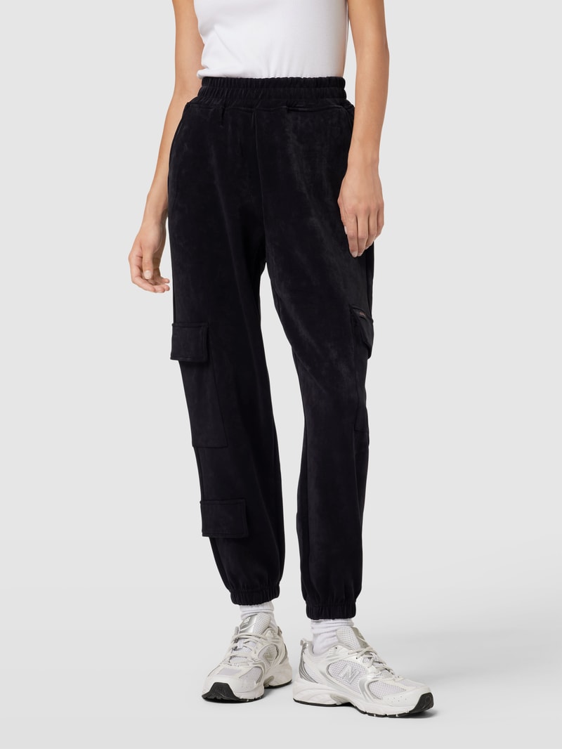 Sweatpants mit Cargotaschen Modell 'EUPHEMIA' in schwarz