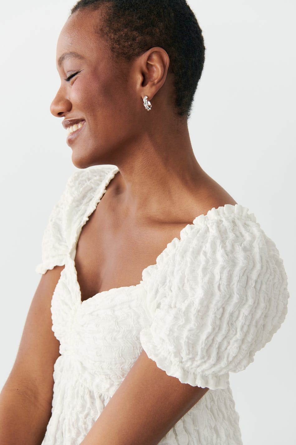 Cute puff sleeve top