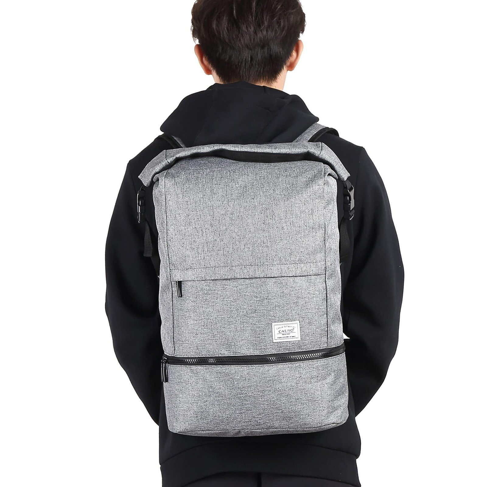 TAN.TOMI Schulrucksack Schulrucksack Rucksack Herren Rucksack mit separatem Schuhfach, Rucksack mit Laptopfach außen, ergonomisches Rückendesign