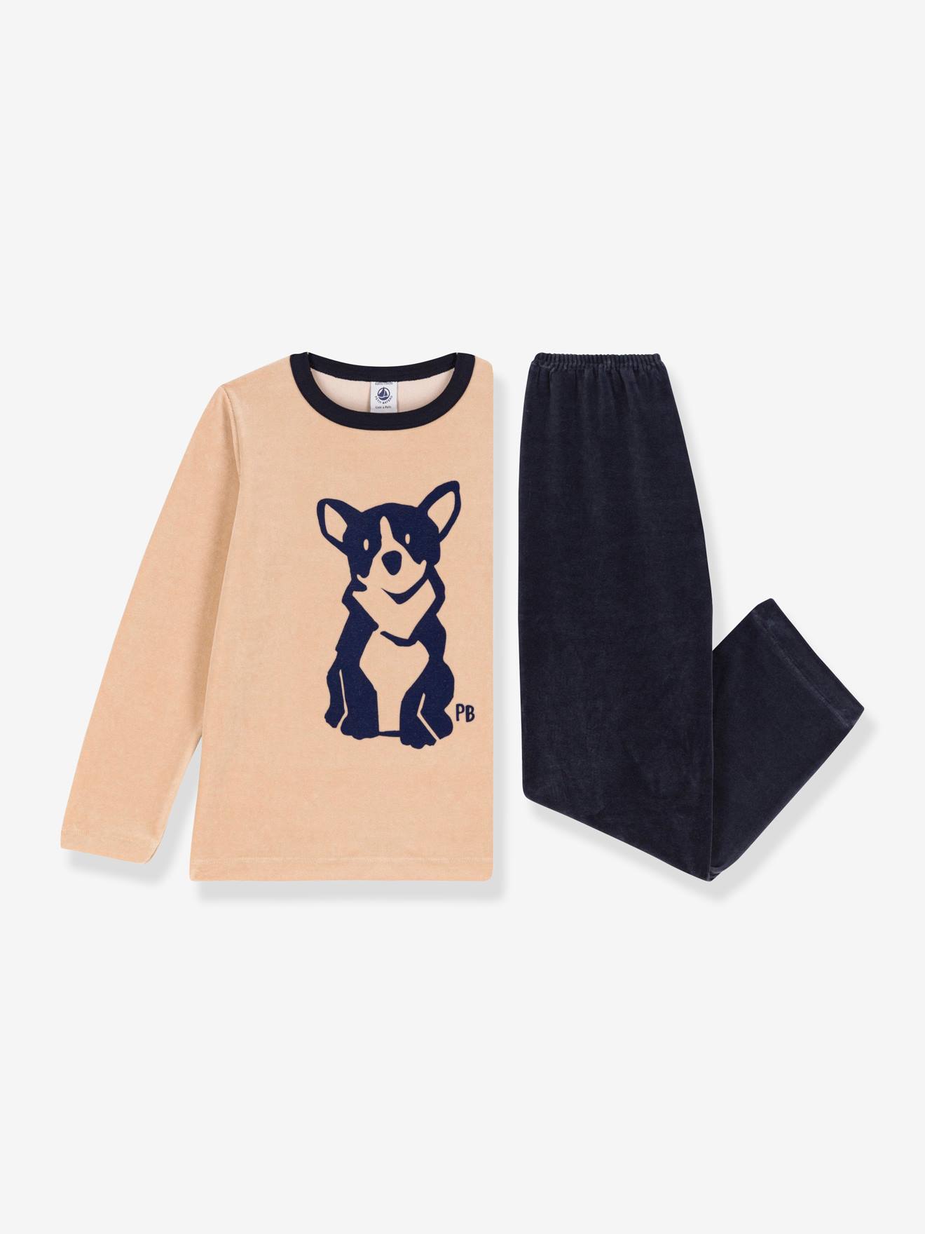 Pyjama enfant velours PETIT BATEAU beige