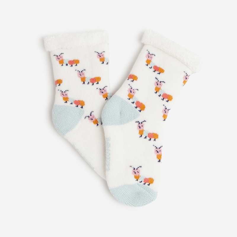 Chaussettes motifs chenilles bébé mixte blanches Catimini