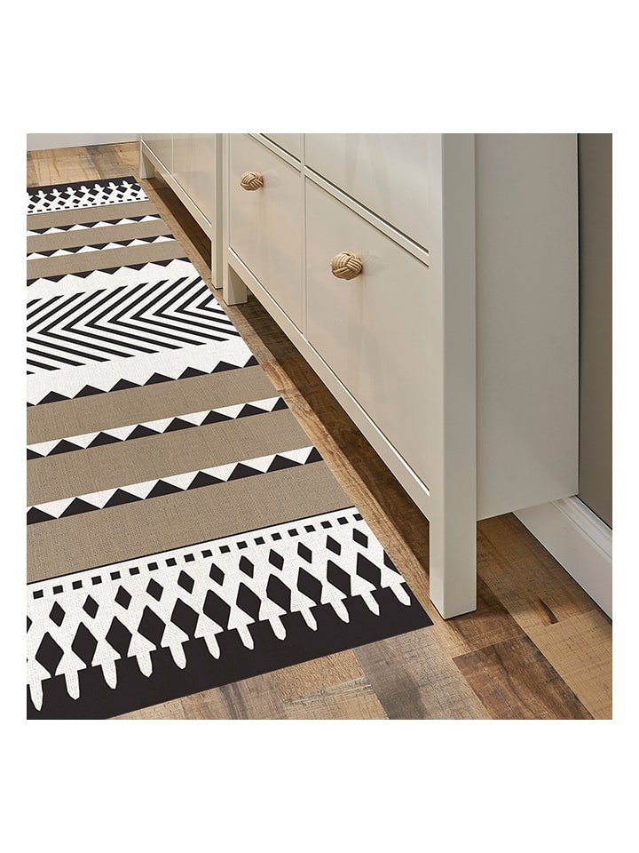 Selecta Stor Softvinyl-Teppich in Beige/ Schwarz/ Weiß günstig kaufen