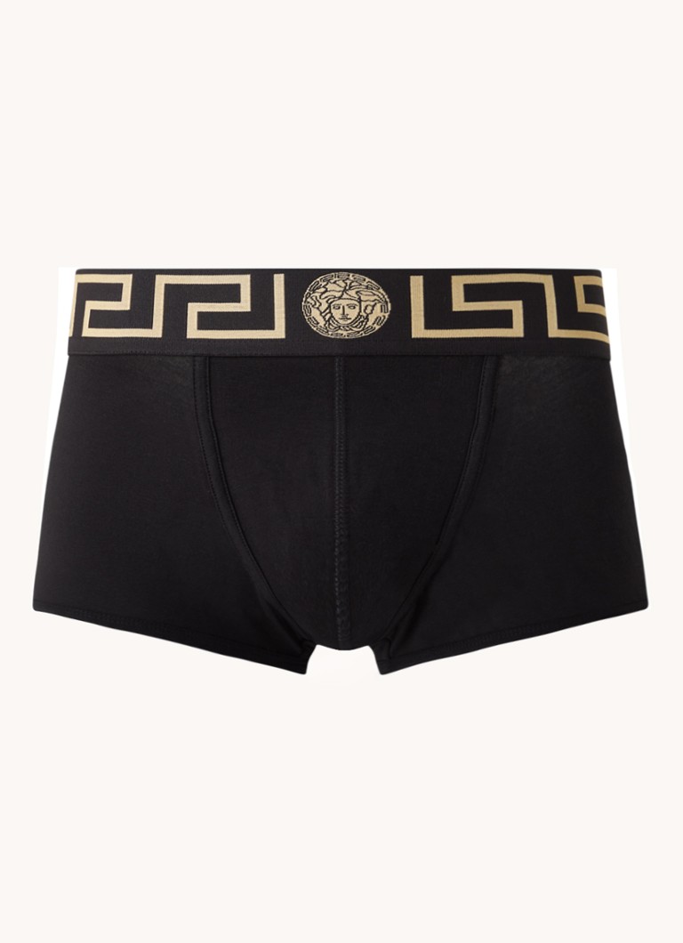 Pantaloni scurți boxer Versace cu talie elastică și logo