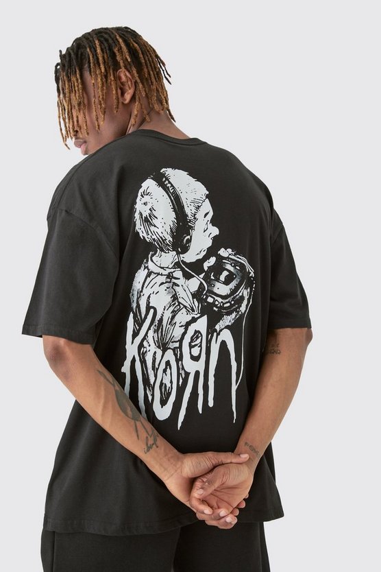 Tall Oversize T-Shirt mit Korn Print