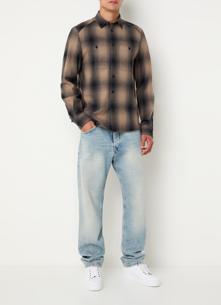 DRYKORN Nowen regular fit shirt with check pattern and chest pockets
