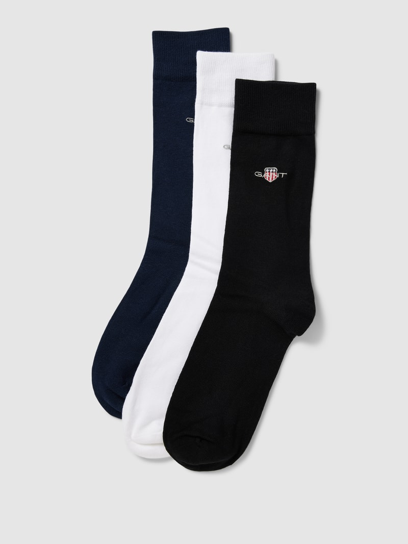Socken aus Baumwoll-Mix im 3er-Pack in schwarz