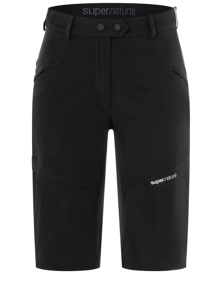 super.natural Merino Fahrradhose W BIKE AND HIKE SHORTS in schwarz günstig kaufen XS