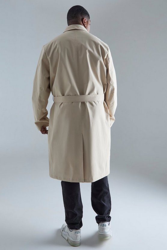 Plus klassischer Trenchcoat mit Gürtel