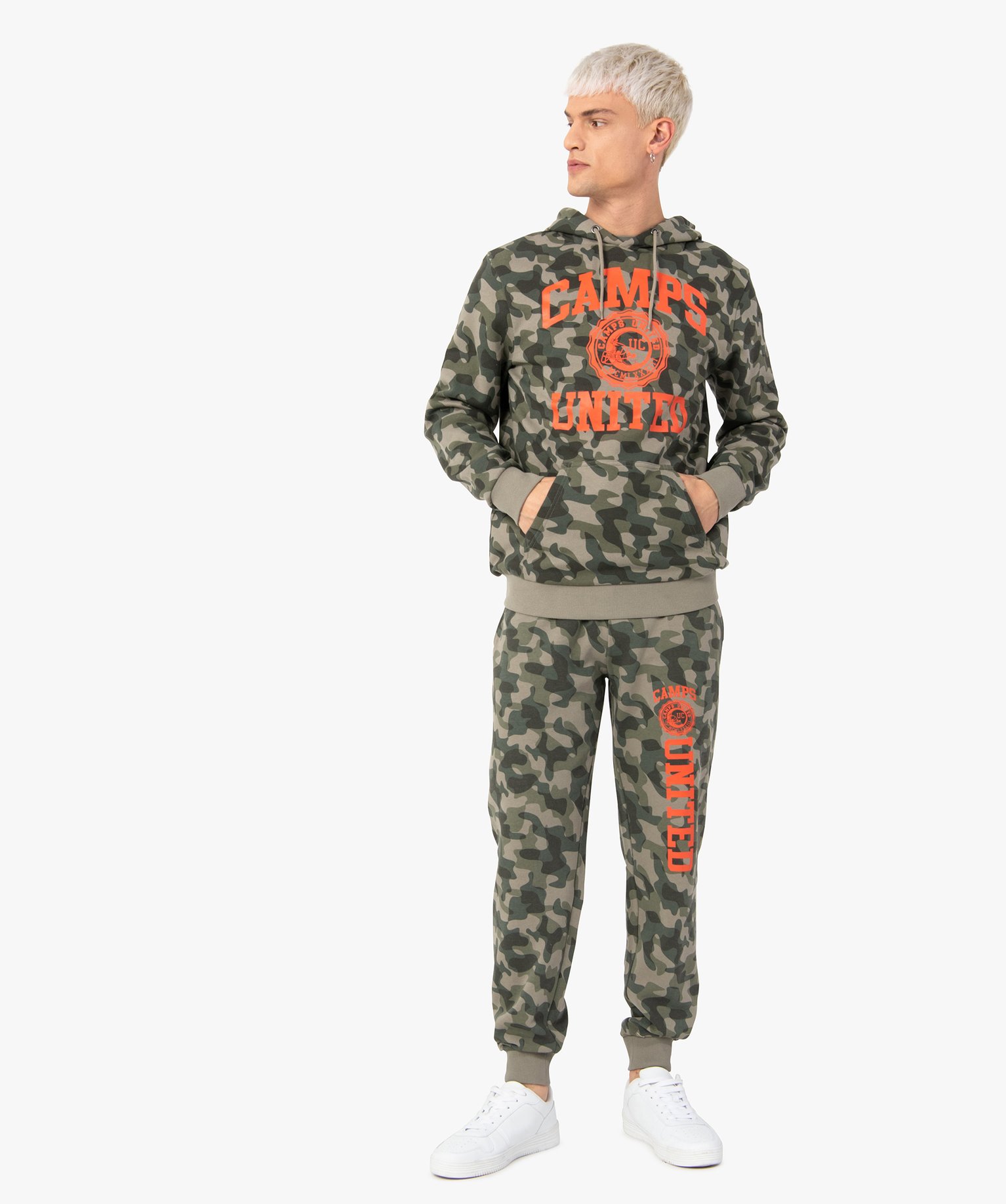 Tee-shirt homme imprimé camouflage – Camps United kaki | GEMO