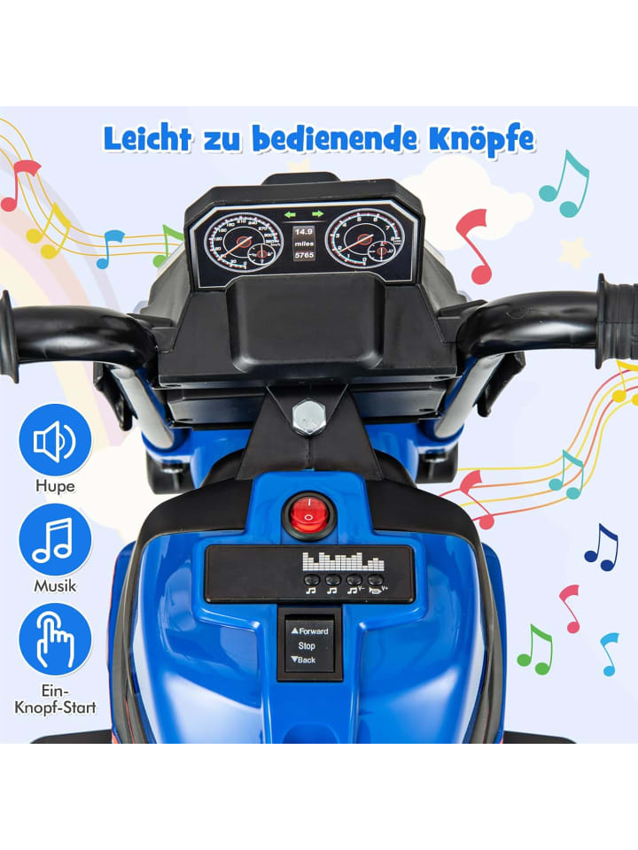 COSTWAY 2in1 Elektro Motorrad Kinder 74x38x48cm in Blau günstig kaufen onesize