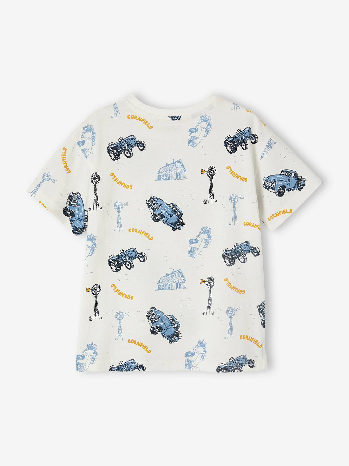 Vertbaudet Jungen T-Shirt, Bauernhof-Motive Oeko-Tex - weiß bedruckt