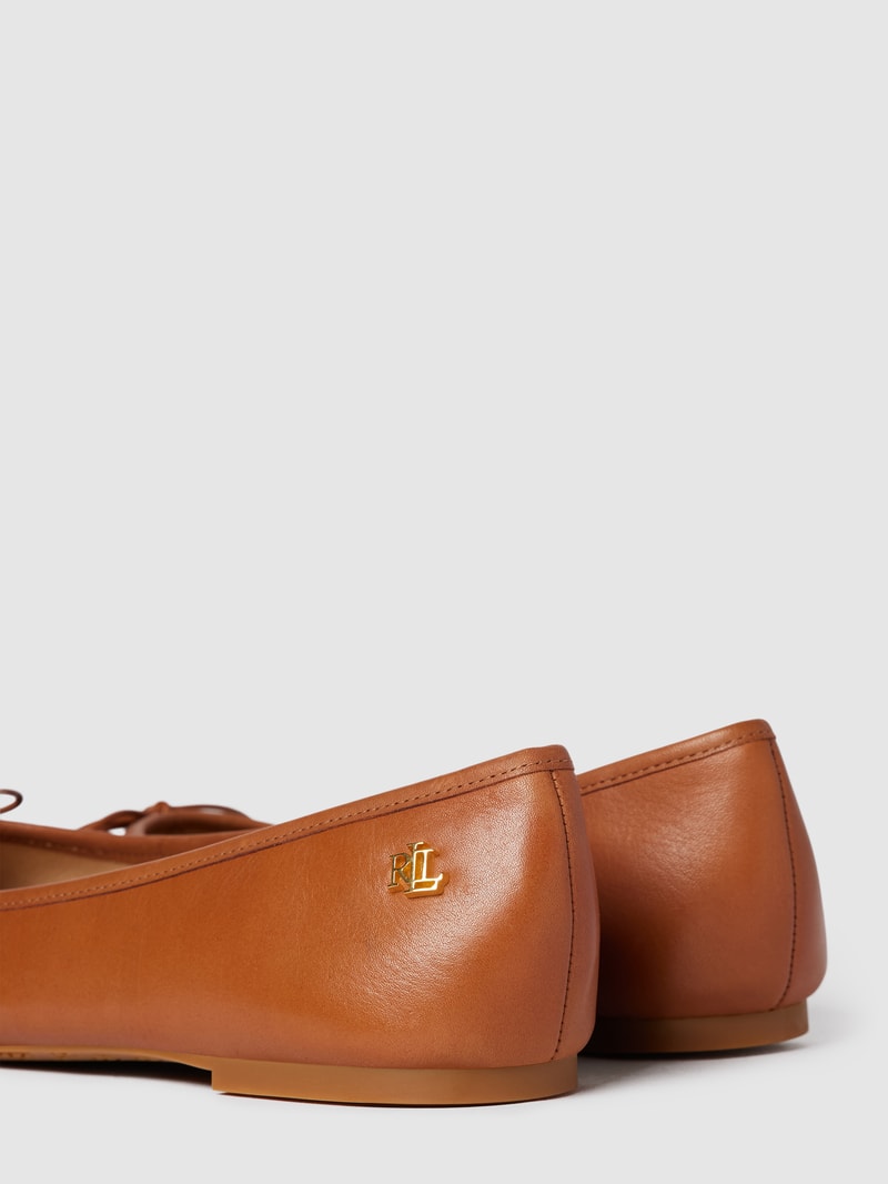 Ballerinas mit Schleifen-Detail Modell 'JAYNA-FLATS-CASUAL' in cognac