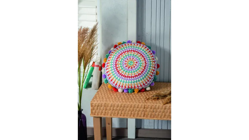 Anchor Häkel Set Mandala Kissen Neon